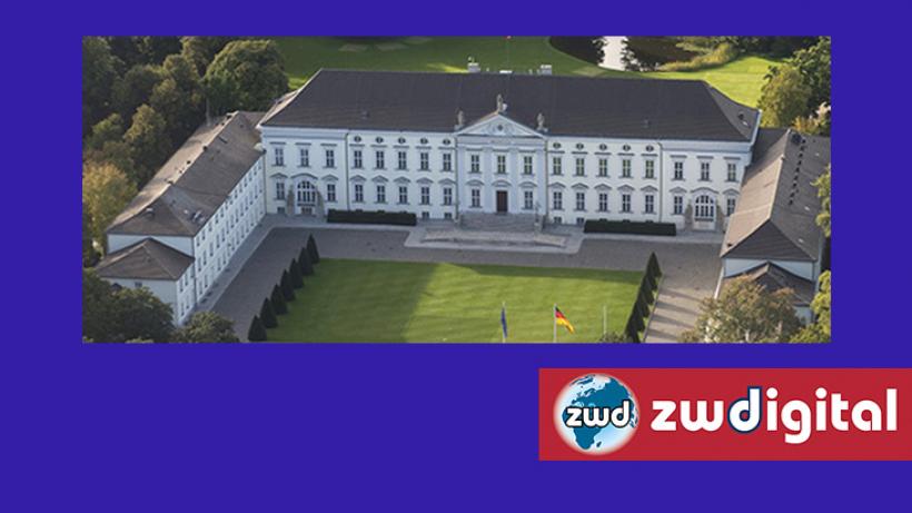 Luftauifnahme Schloss Bellevue (Foto: Homepage des Bundespräsidenten)