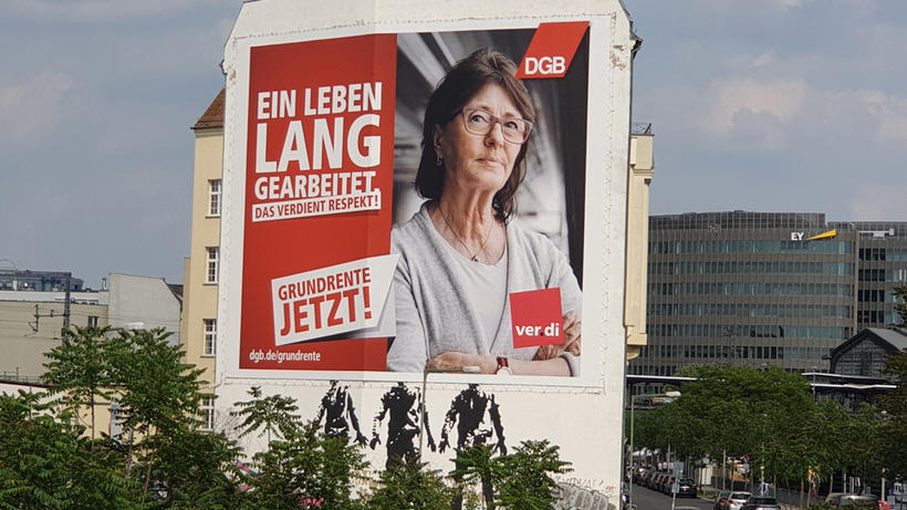 ver.di Plakat zur Grundrente - Bild:zwd