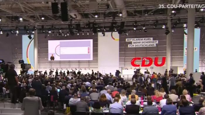 Abstimmung über die Quote (YouTube/CDU-Parteitag)