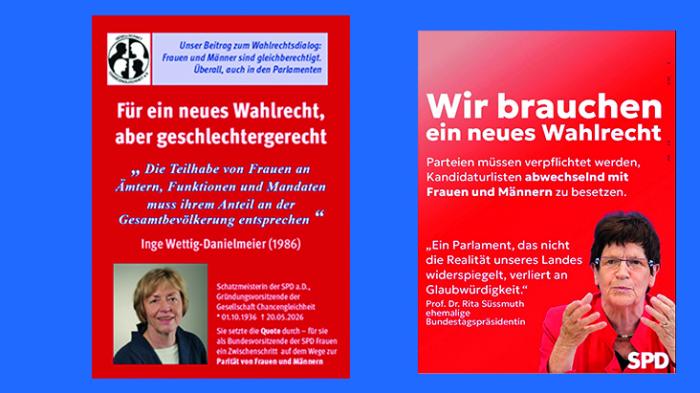 Plakat Gesellschaft Chacengleichheit (Wettig-Danielmeier) | SPD (S&uuml;ssmuth)