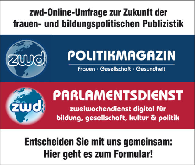 zwd-Online-Umfrage zur Zukunft der frauen- und bildungspolitischen Publizistik