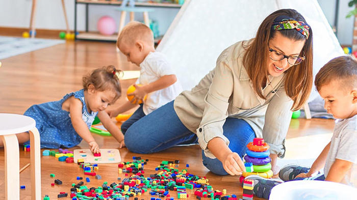 Spielende Situation in einer Kita Quelle: Rostocker Stadtmission