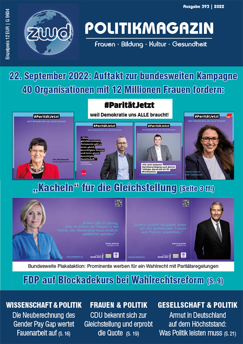 Titelk der Ausgabe 393 des zwd_POLITIKMAGAZINs